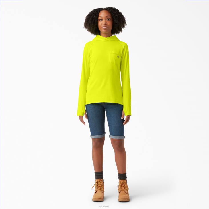 vrouwen Dickies zonneshirt met verkoelende prestaties helder geel (bwd) kleding 6F0X1660