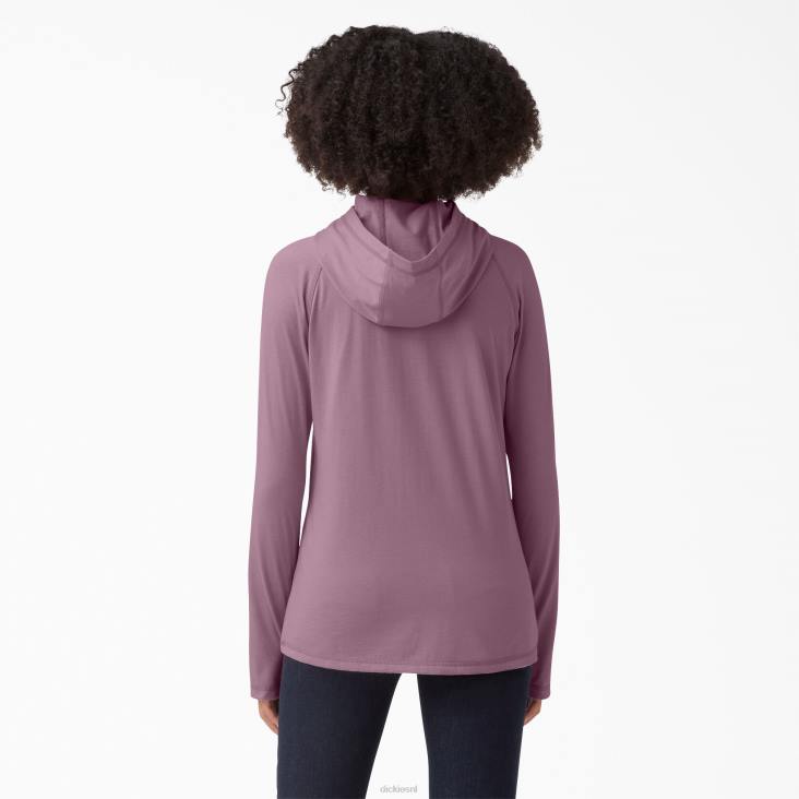 vrouwen Dickies zonneshirt met verkoelende prestaties mauve schaduwheide (vsh) kleding 6F0X1668