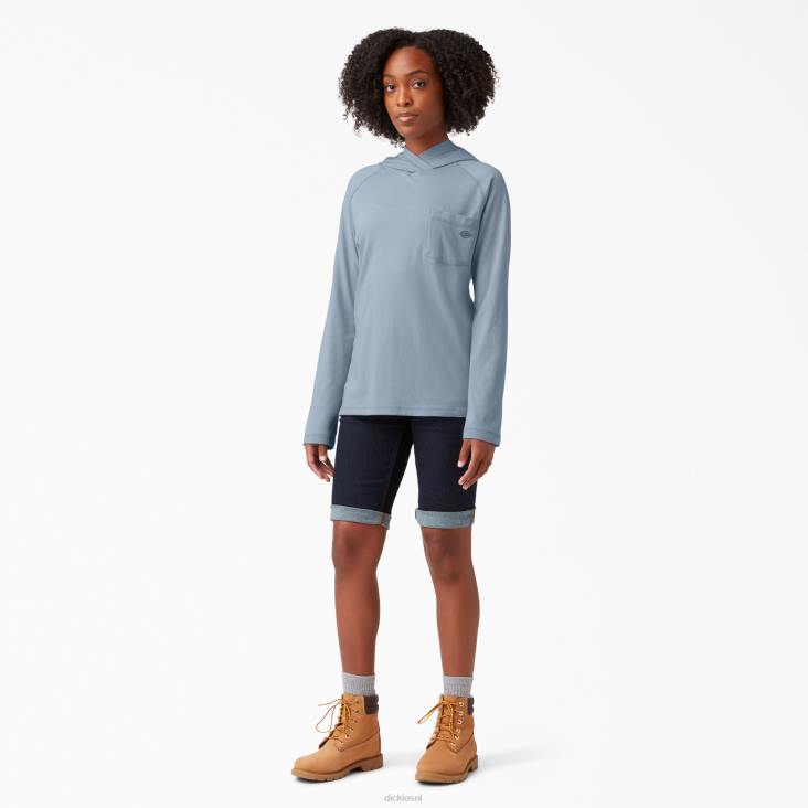 vrouwen Dickies zonneshirt met verkoelende prestaties mistblauw (fe) kleding 6F0X1663