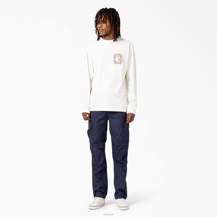 Heren Dickies Marbury T-shirt met lange mouwen wit (wh) kleding 6F0X921