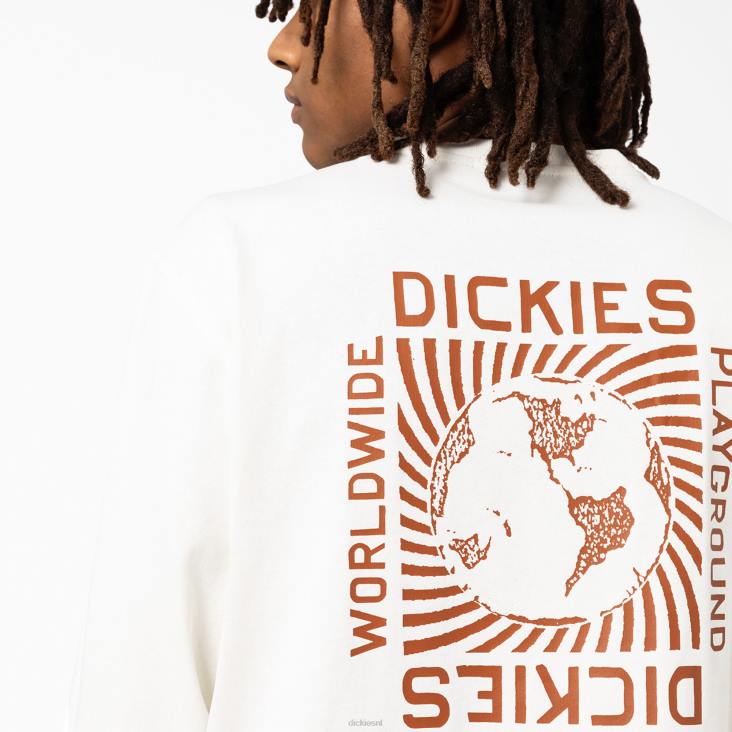 Heren Dickies Marbury T-shirt met lange mouwen wit (wh) kleding 6F0X921