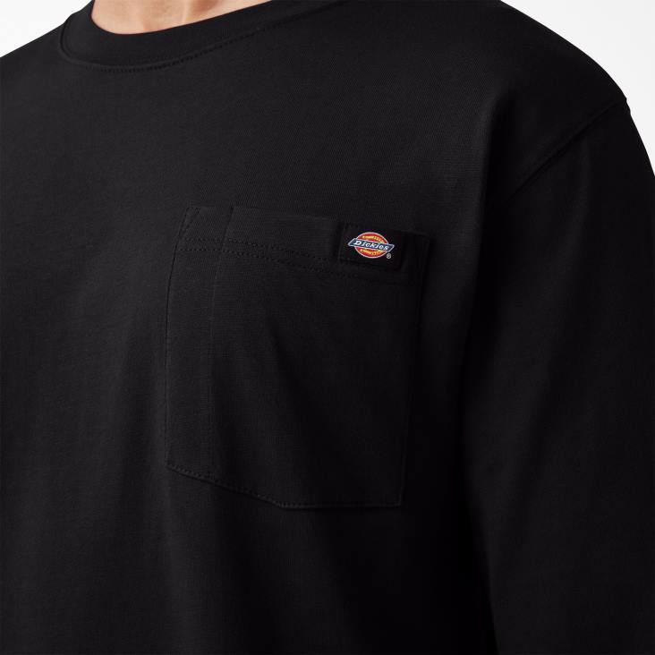 Heren Dickies T-shirt met logo en lange mouwen zwart (kbk) kleding 6F0X892