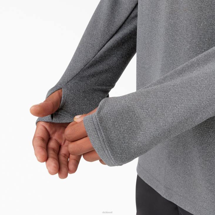 Heren Dickies Temp-iq 365 T-shirt met lange mouwen donkergrijze heide (ghf) kleding 6F0X702