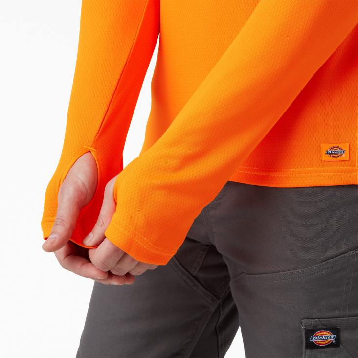 Heren Dickies Temp-iq 365 T-shirt met lange mouwen neon oranje (nvt) kleding 6F0X705