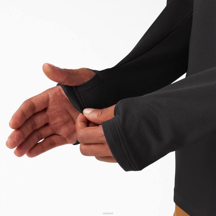 Heren Dickies Temp-iq 365 T-shirt met lange mouwen zwart (kbk) kleding 6F0X703