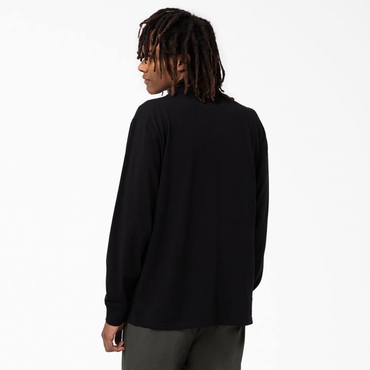 Heren Dickies Union Springs T-shirt met lange mouwen zwart (kbk) kleding 6F0X835