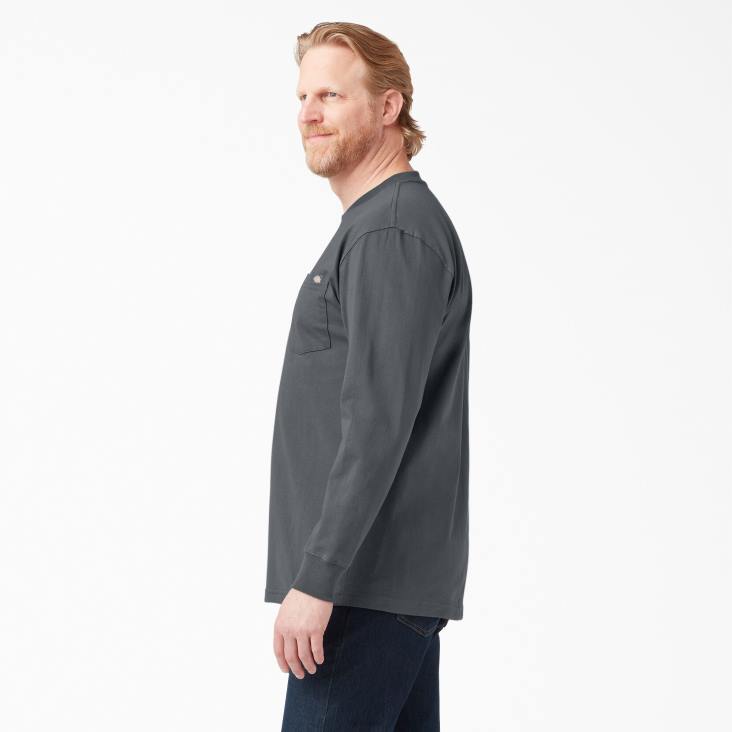 Heren Dickies zwaargewicht T-shirt met lange mouwen antracietgrijs (ch) kleding 6F0X604