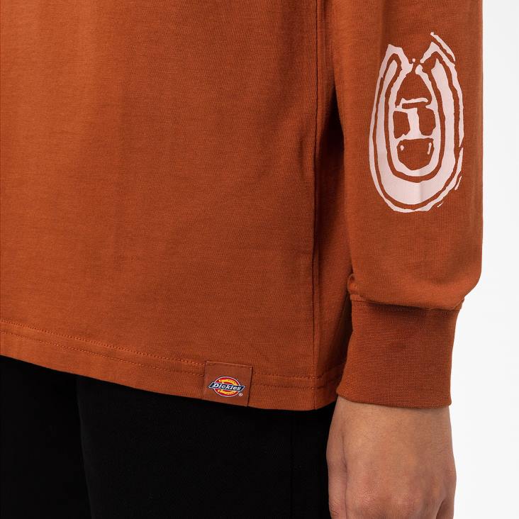 vrouwen Dickies Falkville T-shirt met lange mouwen peperkoek bruin (ie) kleding 6F0X2163