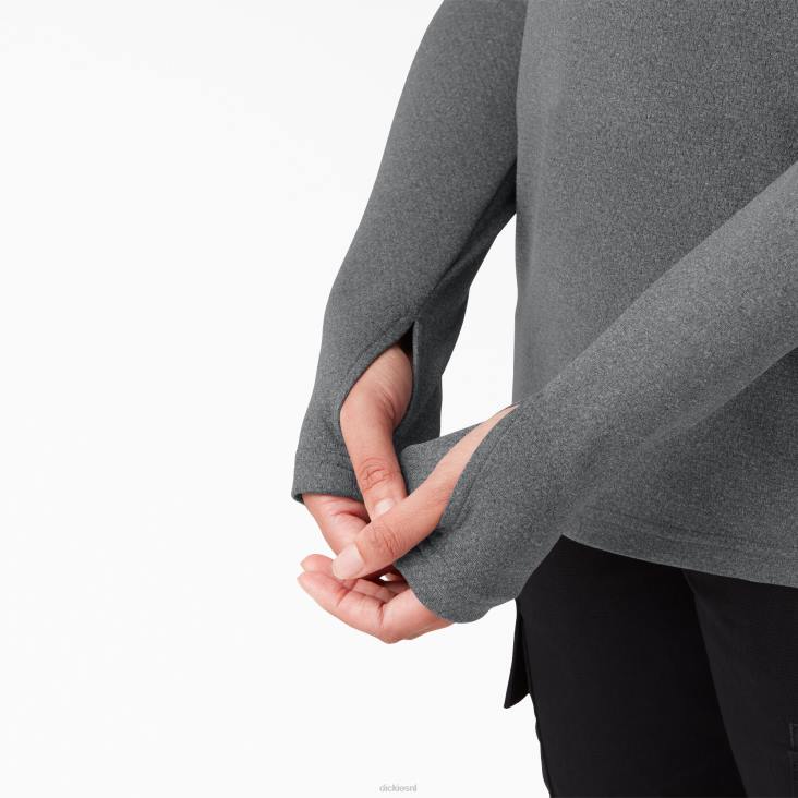 vrouwen Dickies Temp-iq 365 T-shirt met lange mouwen donkergrijze heide (ghf) kleding 6F0X1694
