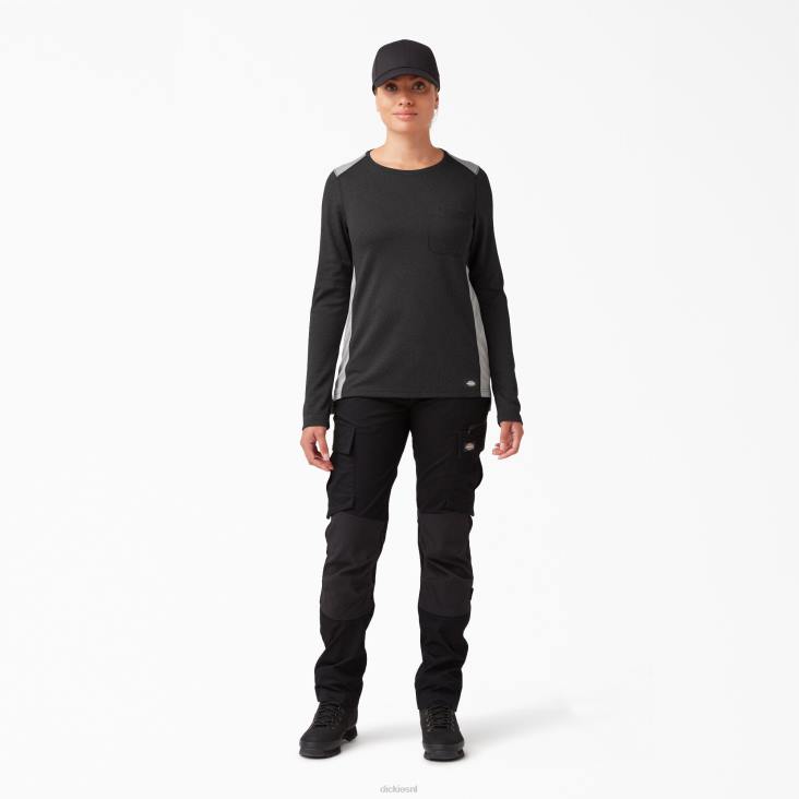 vrouwen Dickies Temp-iq 365 T-shirt met lange mouwen zwart (kbk) kleding 6F0X1695