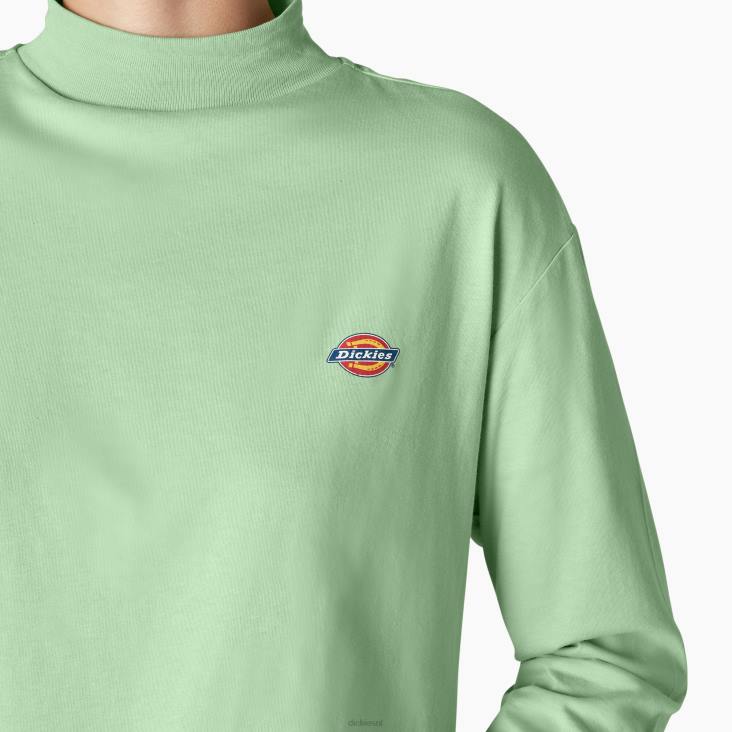 vrouwen Dickies mapleton hoogsluitend T-shirt met lange mouwen rustig groen (qg2) kleding 6F0X1986
