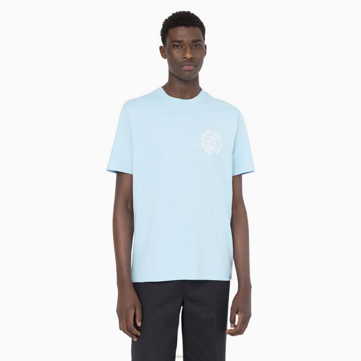 Heren Dickies Bayside Gardens T-shirt met korte mouwen hemelsblauw (su9) kleding 6F0X585