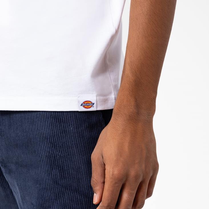 Heren Dickies Cleveland grafisch T-shirt met korte mouwen wit (wh) kleding 6F0X849