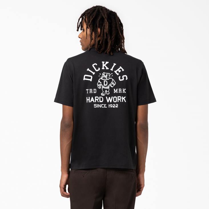 Heren Dickies Cleveland grafisch T-shirt met korte mouwen zwart (kbk) kleding 6F0X848