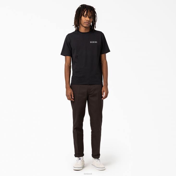 Heren Dickies Cleveland grafisch T-shirt met korte mouwen zwart (kbk) kleding 6F0X848