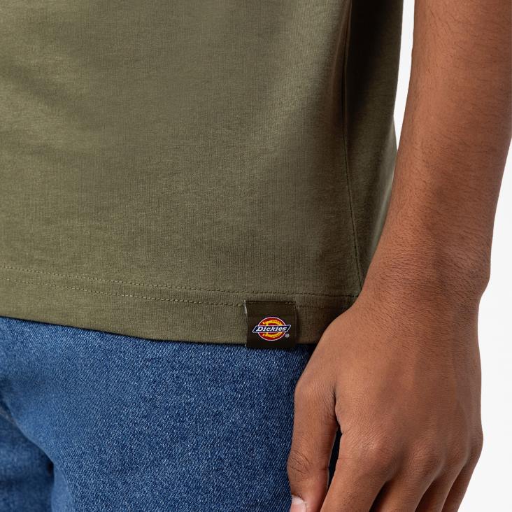 Heren Dickies Marbury T-shirt met korte mouwen militair groen (ml) kleding 6F0X802