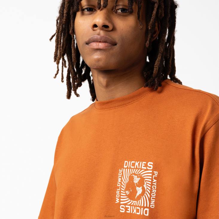 Heren Dickies Marbury T-shirt met korte mouwen peperkoek bruin (ie) kleding 6F0X801