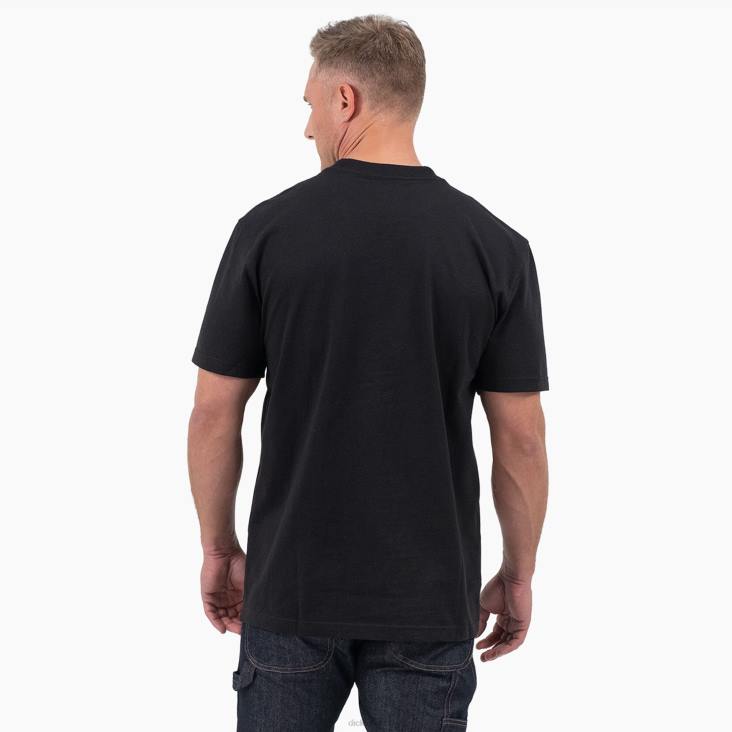Heren Dickies T-shirt met driekleurig logo en korte mouwen zwart (kbk) kleding 6F0X712