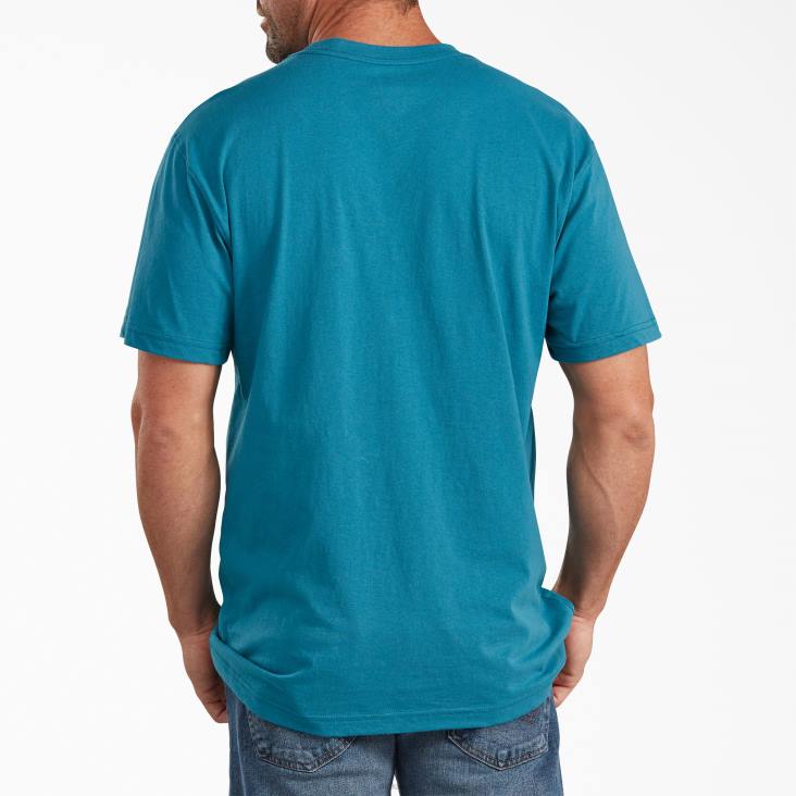 Heren Dickies T-shirt met korte mouwen en een relaxte pasvorm groenblauw (tl) kleding 6F0X846