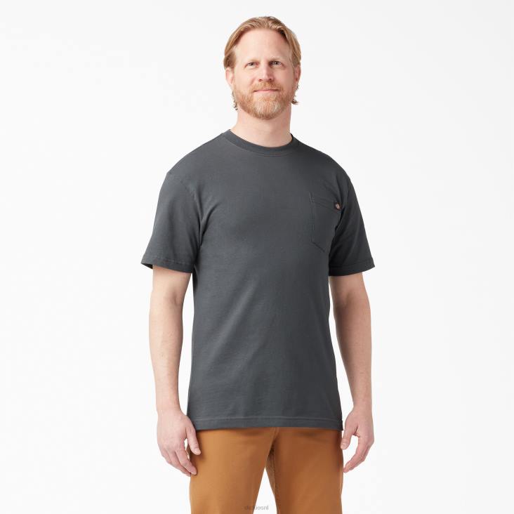 Heren Dickies T-shirt met korte mouwen en lichtgewicht zak antracietgrijs (ch) kleding 6F0X574