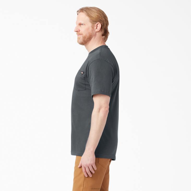 Heren Dickies T-shirt met korte mouwen en lichtgewicht zak antracietgrijs (ch) kleding 6F0X574