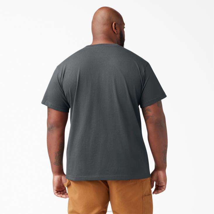 Heren Dickies T-shirt met korte mouwen en lichtgewicht zak antracietgrijs (ch) kleding 6F0X574