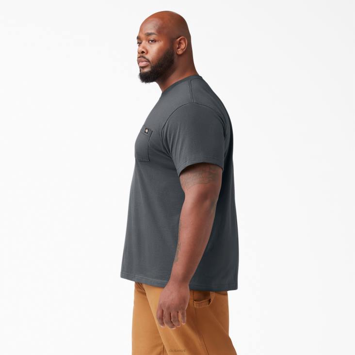 Heren Dickies T-shirt met korte mouwen en lichtgewicht zak antracietgrijs (ch) kleding 6F0X574
