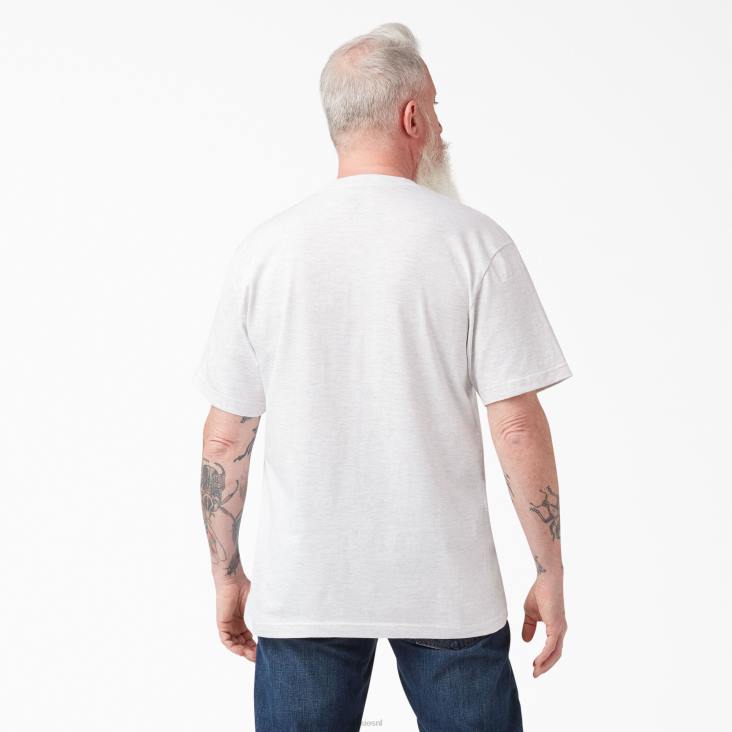 Heren Dickies T-shirt met korte mouwen en lichtgewicht zak asgrijs (ag) kleding 6F0X572