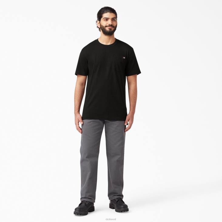 Heren Dickies T-shirt met korte mouwen en lichtgewicht zak zwart (bk) kleding 6F0X573