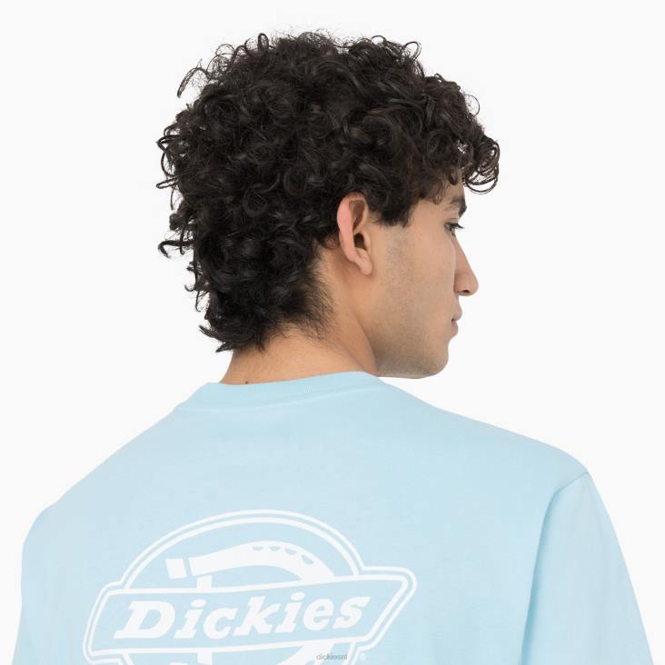 Heren Dickies T-shirt met logo op de achterkant hemelsblauw (su9) kleding 6F0X751