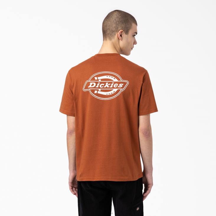 Heren Dickies T-shirt met logo op de achterkant peperkoek bruin (ie) kleding 6F0X748