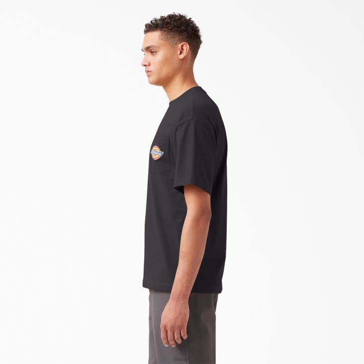 Heren Dickies T-shirt met logozak op de borst zwart (kbk) kleding 6F0X896