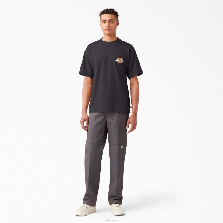 Heren Dickies T-shirt met logozak op de borst zwart (kbk) kleding 6F0X896