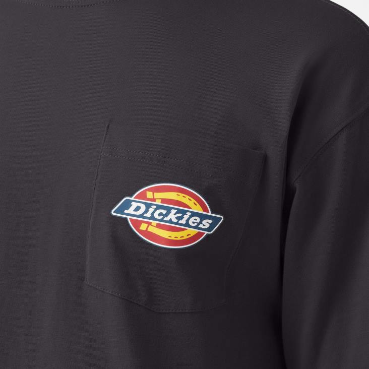Heren Dickies T-shirt met logozak op de borst zwart (kbk) kleding 6F0X896