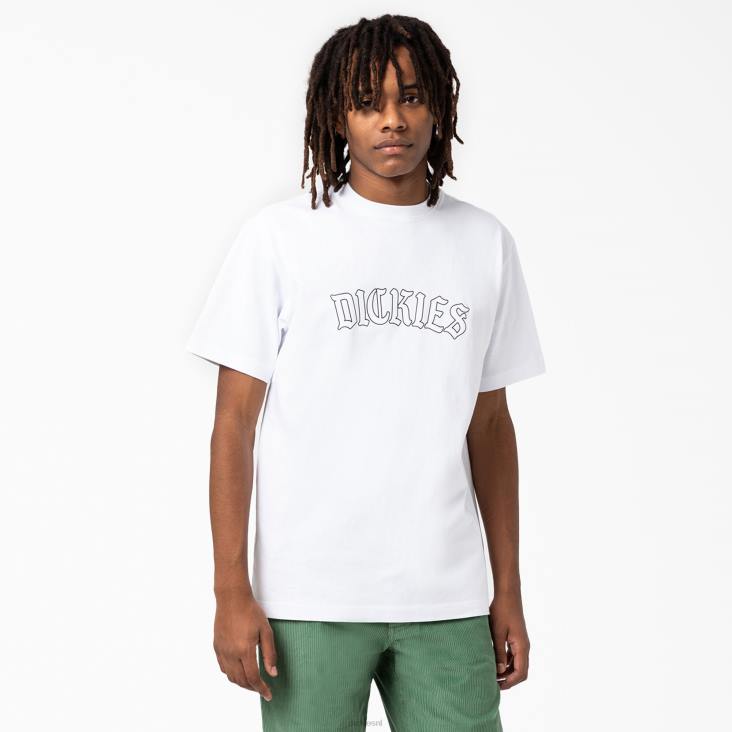 Heren Dickies Union Springs T-shirt met korte mouwen wit (wh) kleding 6F0X799
