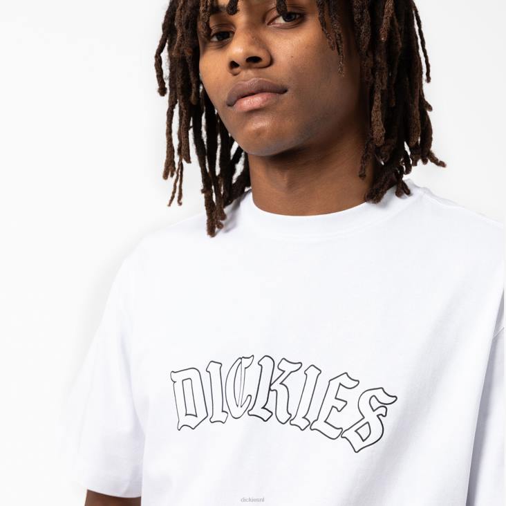 Heren Dickies Union Springs T-shirt met korte mouwen wit (wh) kleding 6F0X799