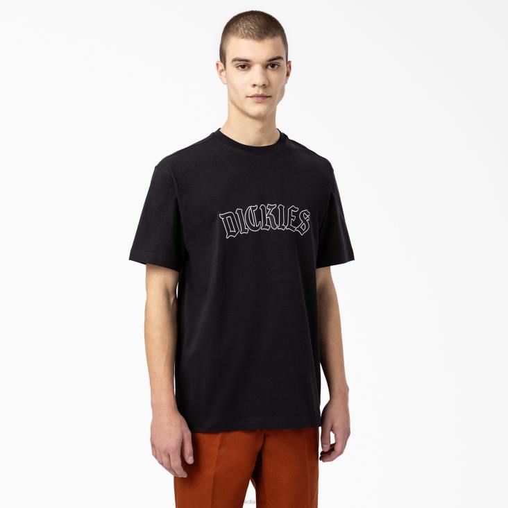 Heren Dickies Union Springs T-shirt met korte mouwen zwart (bk) kleding 6F0X797