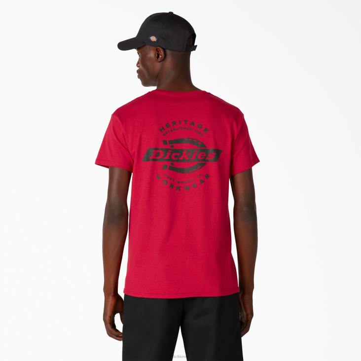 Heren Dickies erfgoed grafisch t-shirt kardinaal (ic) kleding 6F0X904