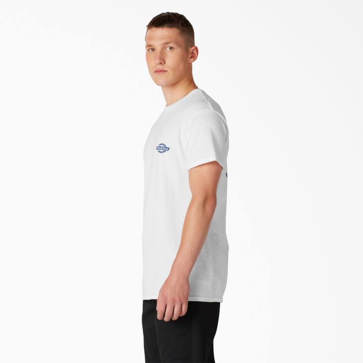 Heren Dickies erfgoed grafisch t-shirt wit (wh) kleding 6F0X905