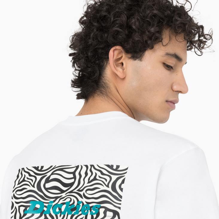 Heren Dickies leesburg T-shirt met korte mouwen wit (wh) kleding 6F0X878