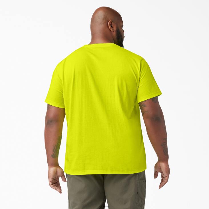 Heren Dickies neon zwaargewicht T-shirt met korte mouwen helder geel (bwd) kleding 6F0X571