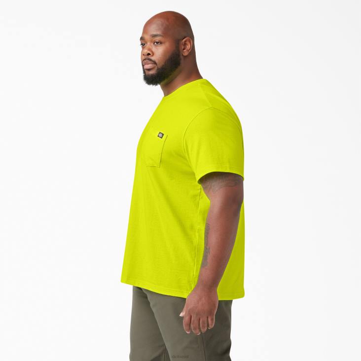 Heren Dickies neon zwaargewicht T-shirt met korte mouwen helder geel (bwd) kleding 6F0X571