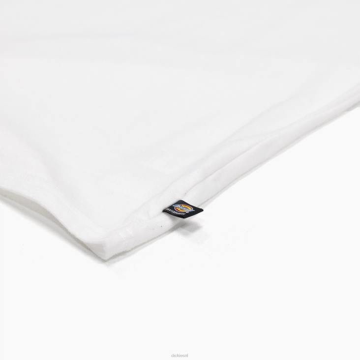 Heren Dickies skateboarden regular fit T-shirt met logo op de borst wit (wh) kleding 6F0X862