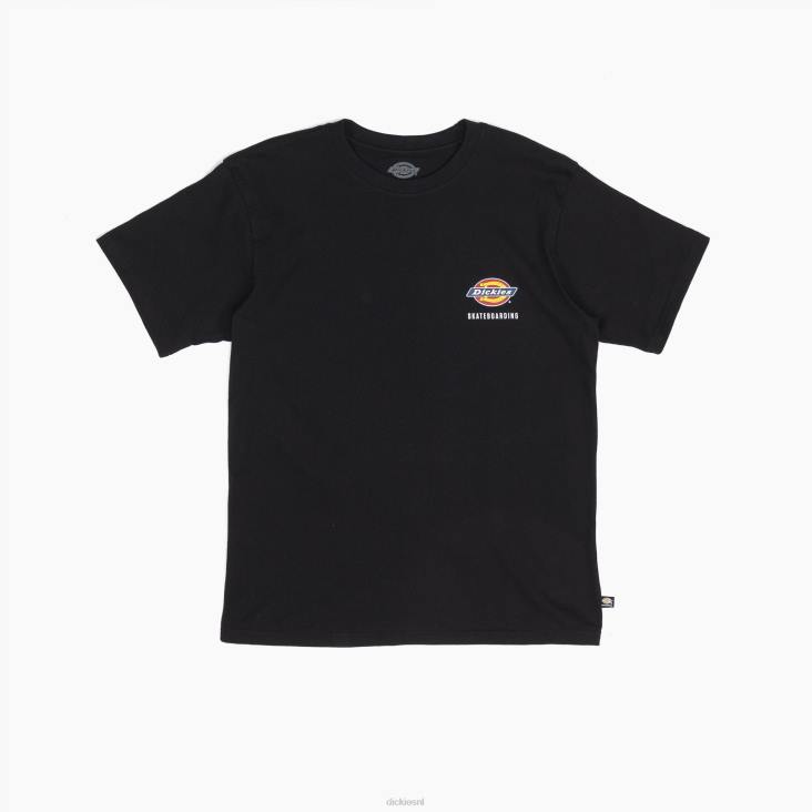 Heren Dickies skateboarden regular fit T-shirt met logo op de borst zwart (kbk) kleding 6F0X860