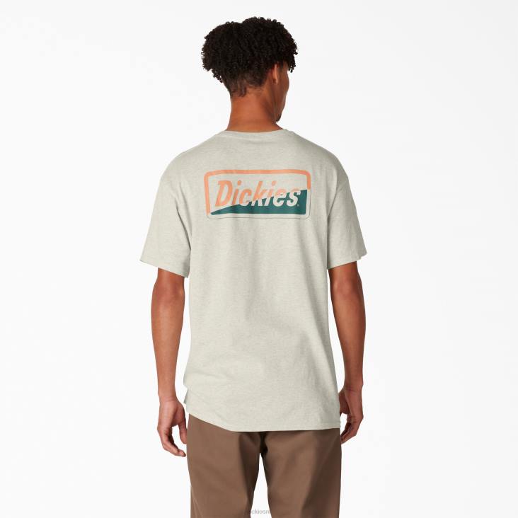 Heren Dickies skateboarden split grafisch t-shirt havermout heide (oa) kleding 6F0X852