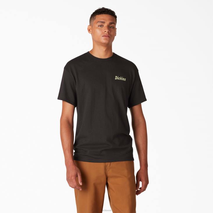 Heren Dickies skateboarden split grafisch t-shirt zwart (bk) kleding 6F0X851