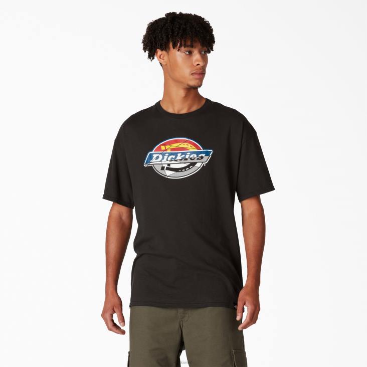 Heren Dickies skateboarden verontruste og grafische t-shirt zwart (bk) kleding 6F0X833