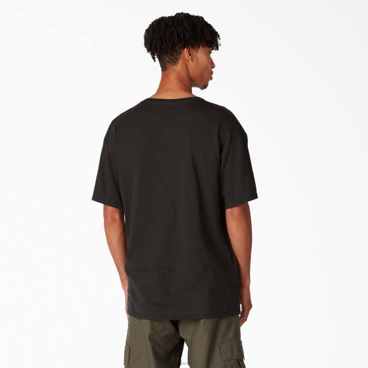 Heren Dickies skateboarden verontruste og grafische t-shirt zwart (bk) kleding 6F0X833