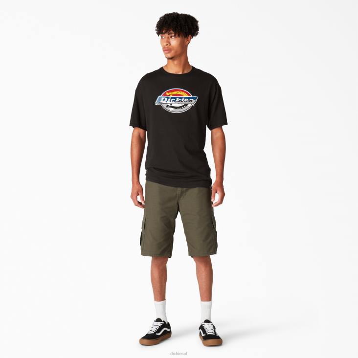 Heren Dickies skateboarden verontruste og grafische t-shirt zwart (bk) kleding 6F0X833