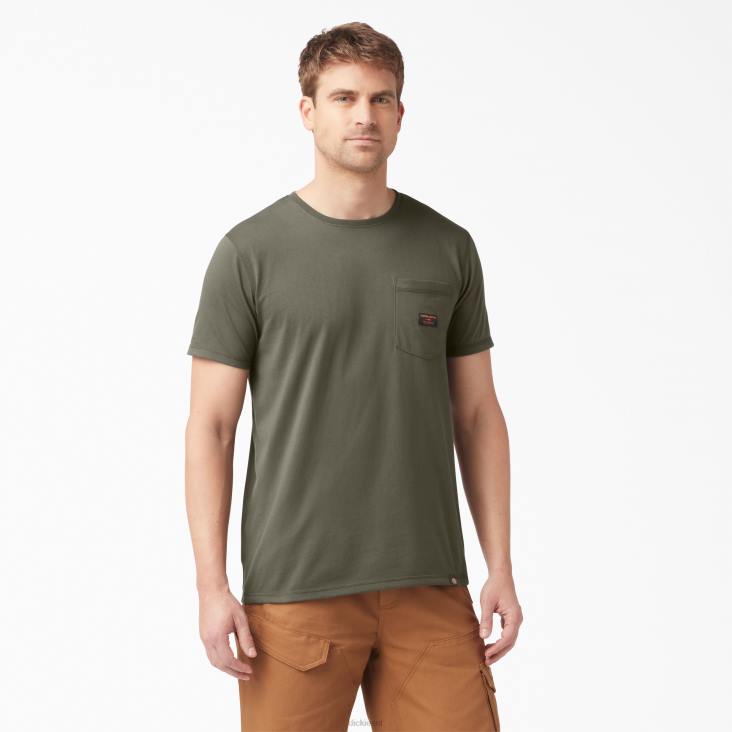 Heren Dickies traeger ultieme grillt-shirt mosgroen (ms) kleding 6F0X595